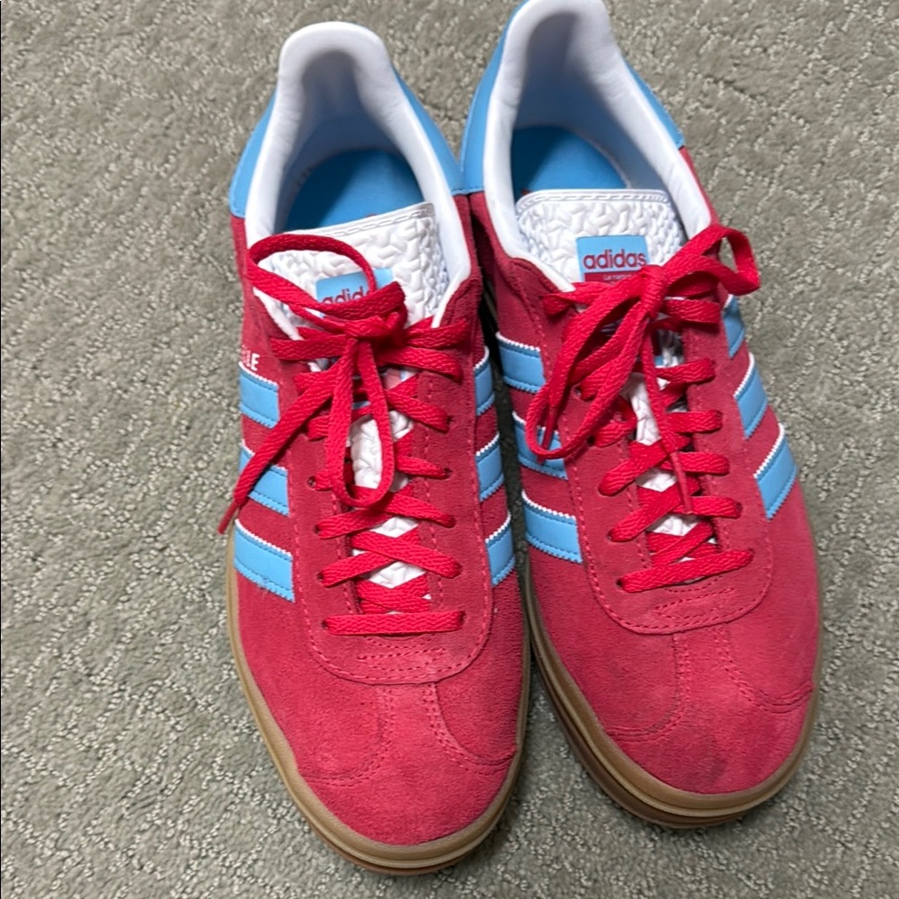 Adidas Red and Blue Retro Sneakers